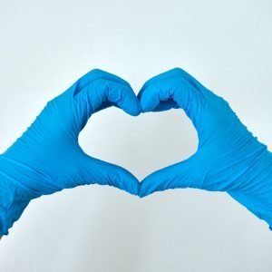 blue nitrile gloves